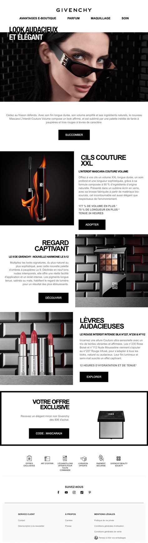 givenchy newsletter|Givenchy cosmetics.